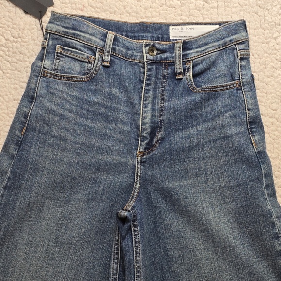 rag & bone Serena High Rise Crop Wide Leg Jeans Size 26 - Picture 3 of 15